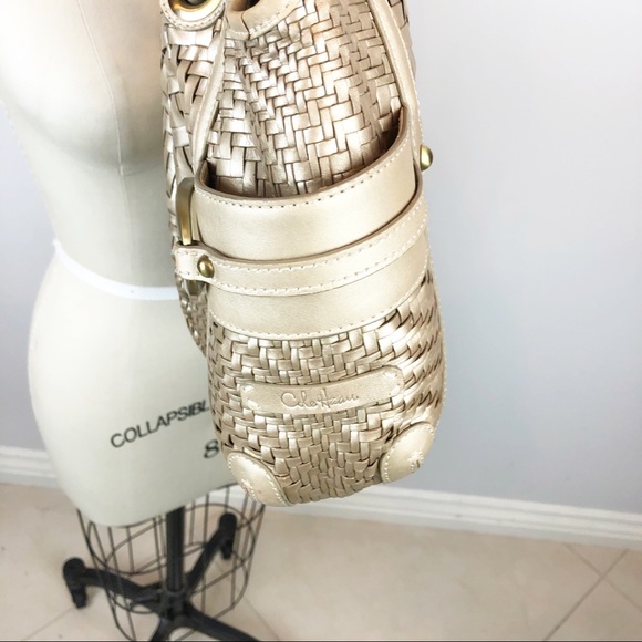 Cole Haan Handbag Genevieve Denney Woven Metallic - Picture 6 of 12